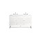 James Martin Vanities Athens 60in Double Vanity, Glossy White w/ 3 CM White Zeus Quartz Top E645-V60D-GW-3WZ - alternate 1